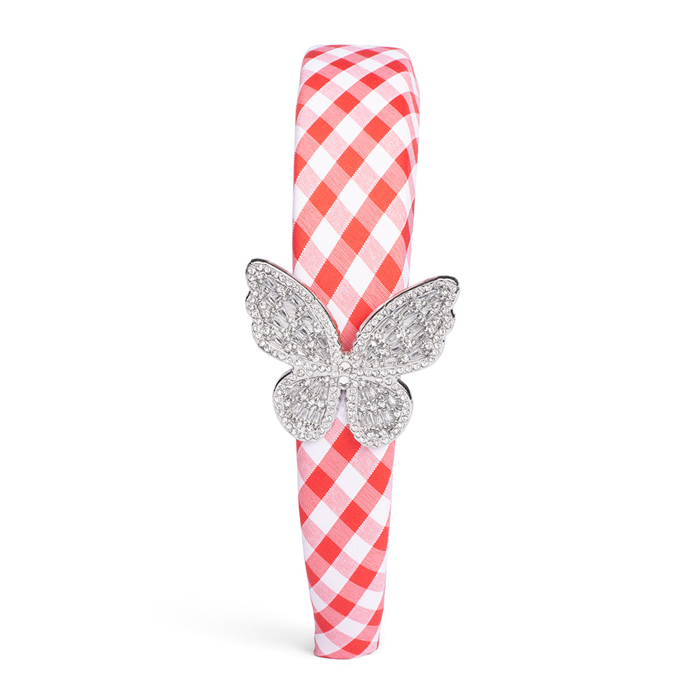 Dolly Parton Headband Country Butterfly Gingham-3