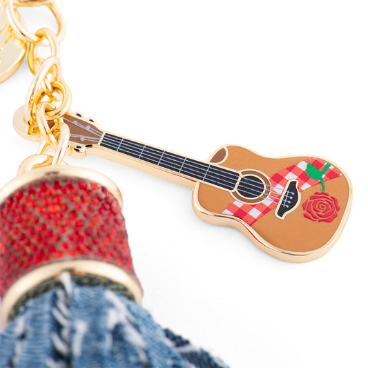 Dolly Parton Bag Charm Tassel Denim-2