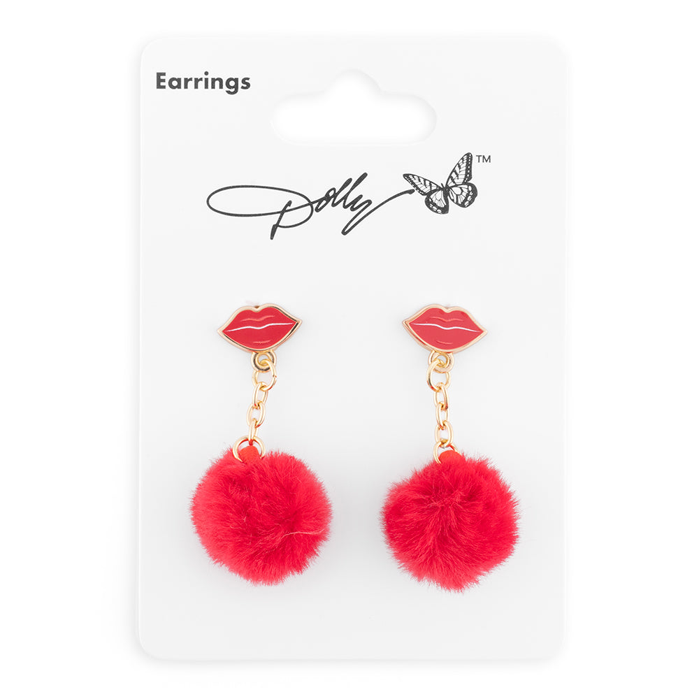 Dolly Parton Earings Pom Pom Country Dolly-3
