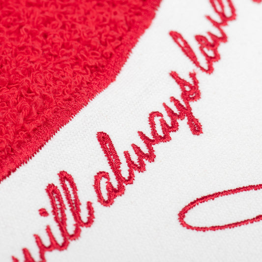 Love Story Chenille Heart Pillowcase-2
