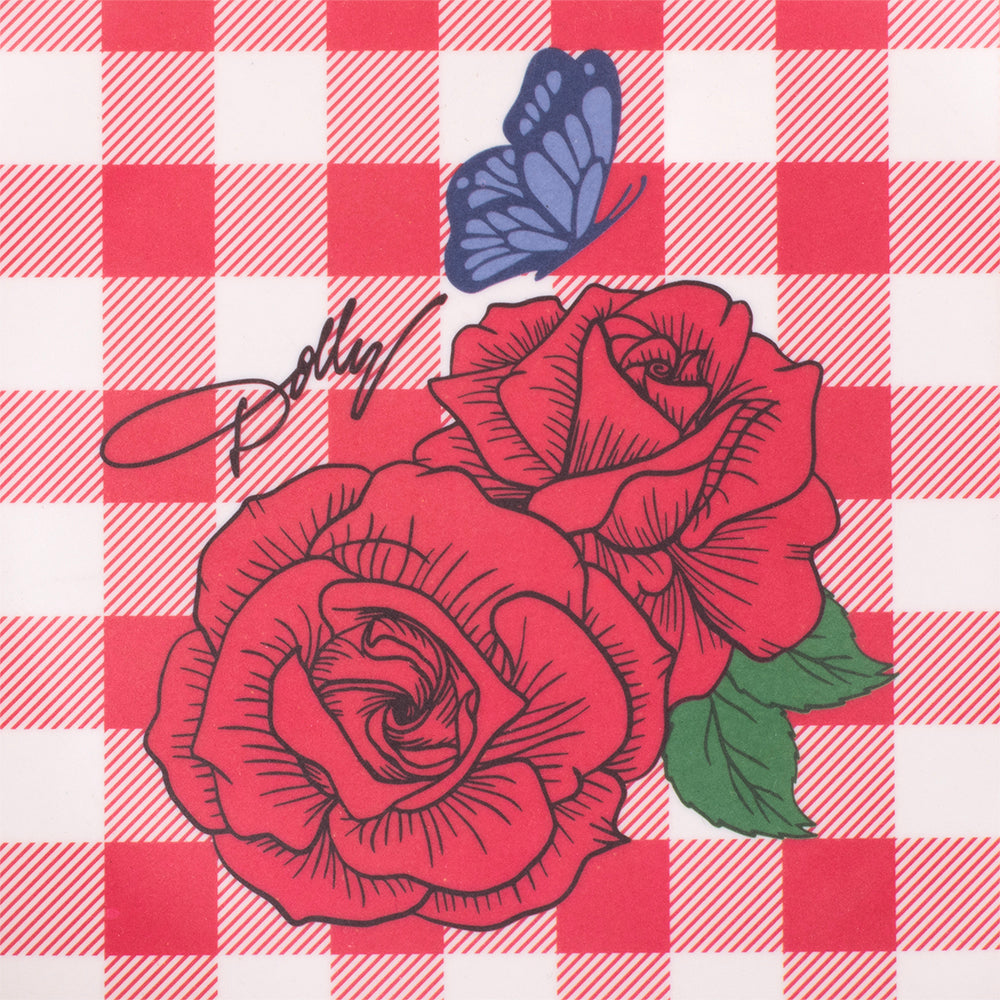 Dolly Parton Denim Country Plaid Plate-2