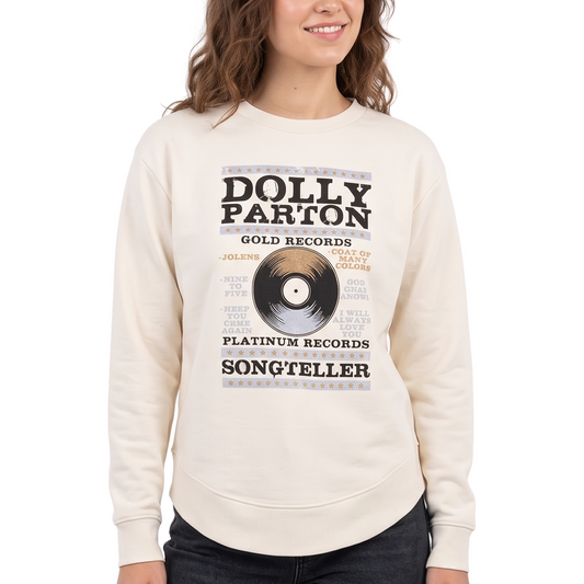 Dolly Parton Ladies Hi-Lo Pullover Platinum & Gold