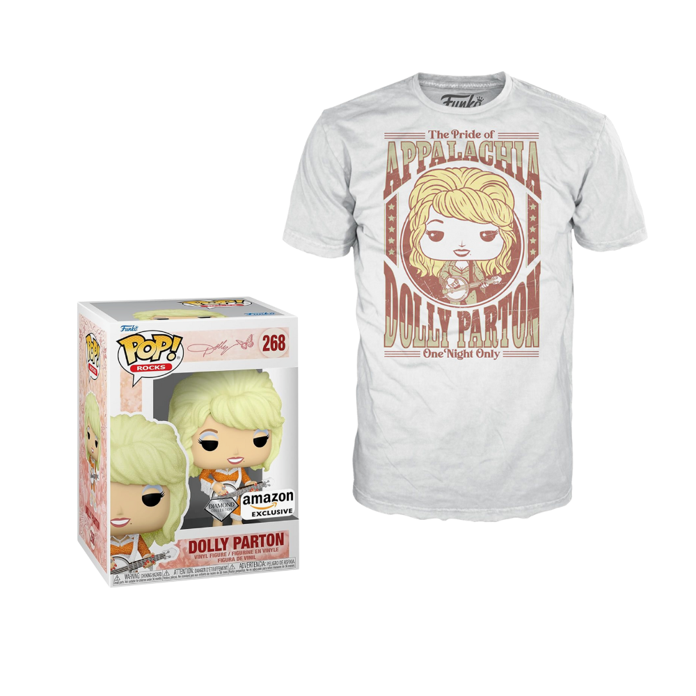 Funko Pop! T-Shirt + Dolly Parton Diamond Funko Pop