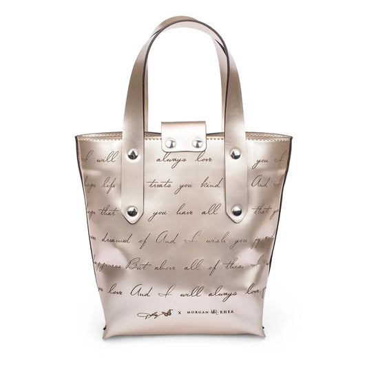 Back view of the copper Harriet Bag showing the clean finish and structured silhouette