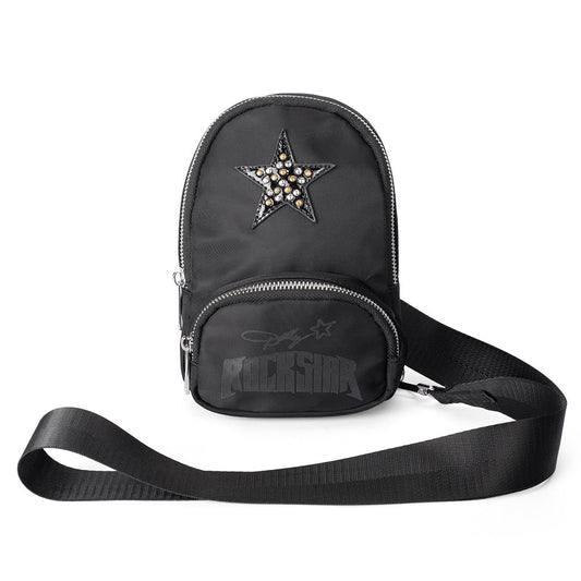 Back view of the Dolly Parton crossbody bag showing the adjustable strap and clean stitching