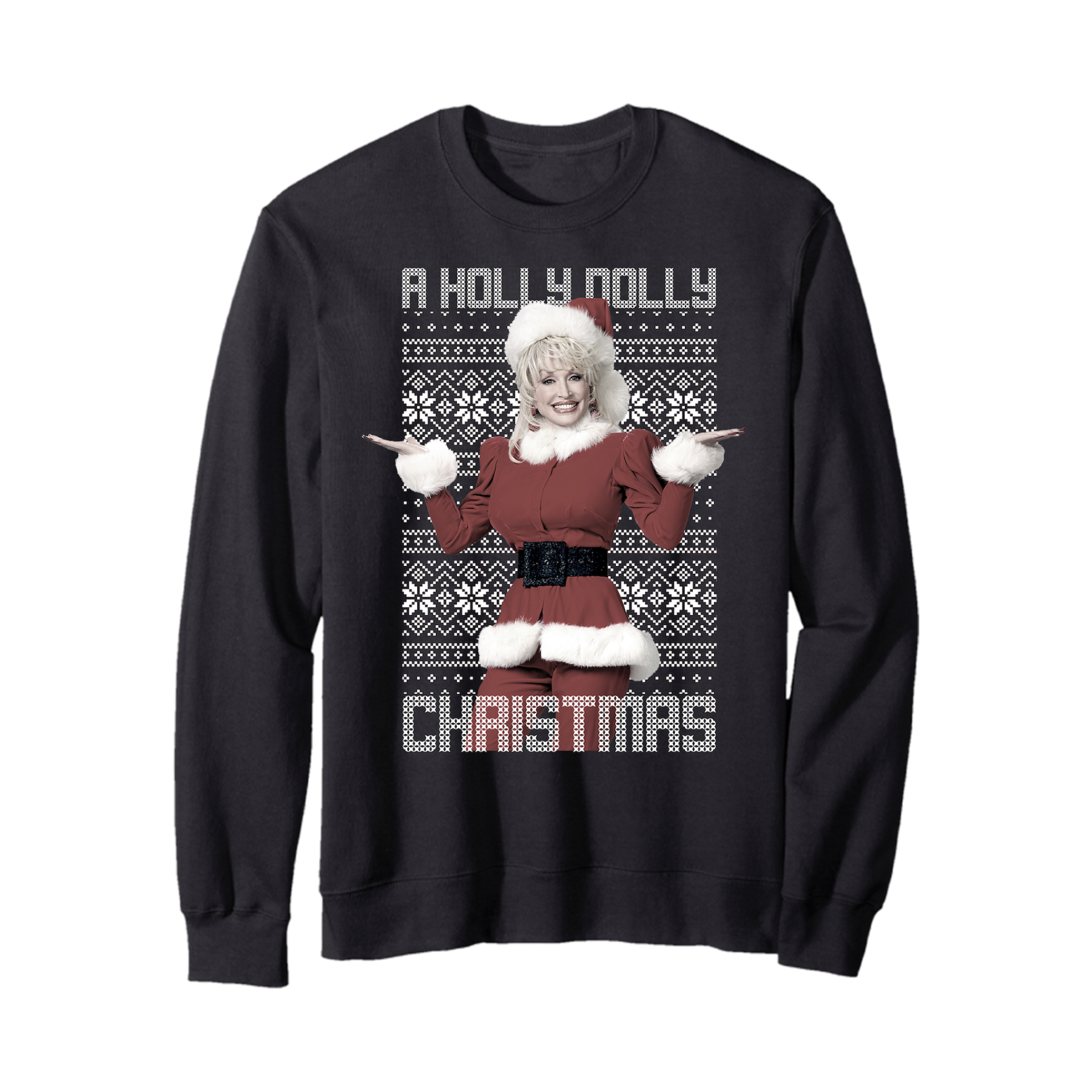 Holly Dolly Crewneck Sweatshirt for Christmas 8.5 oz US 14.1 oz Dolly Parton