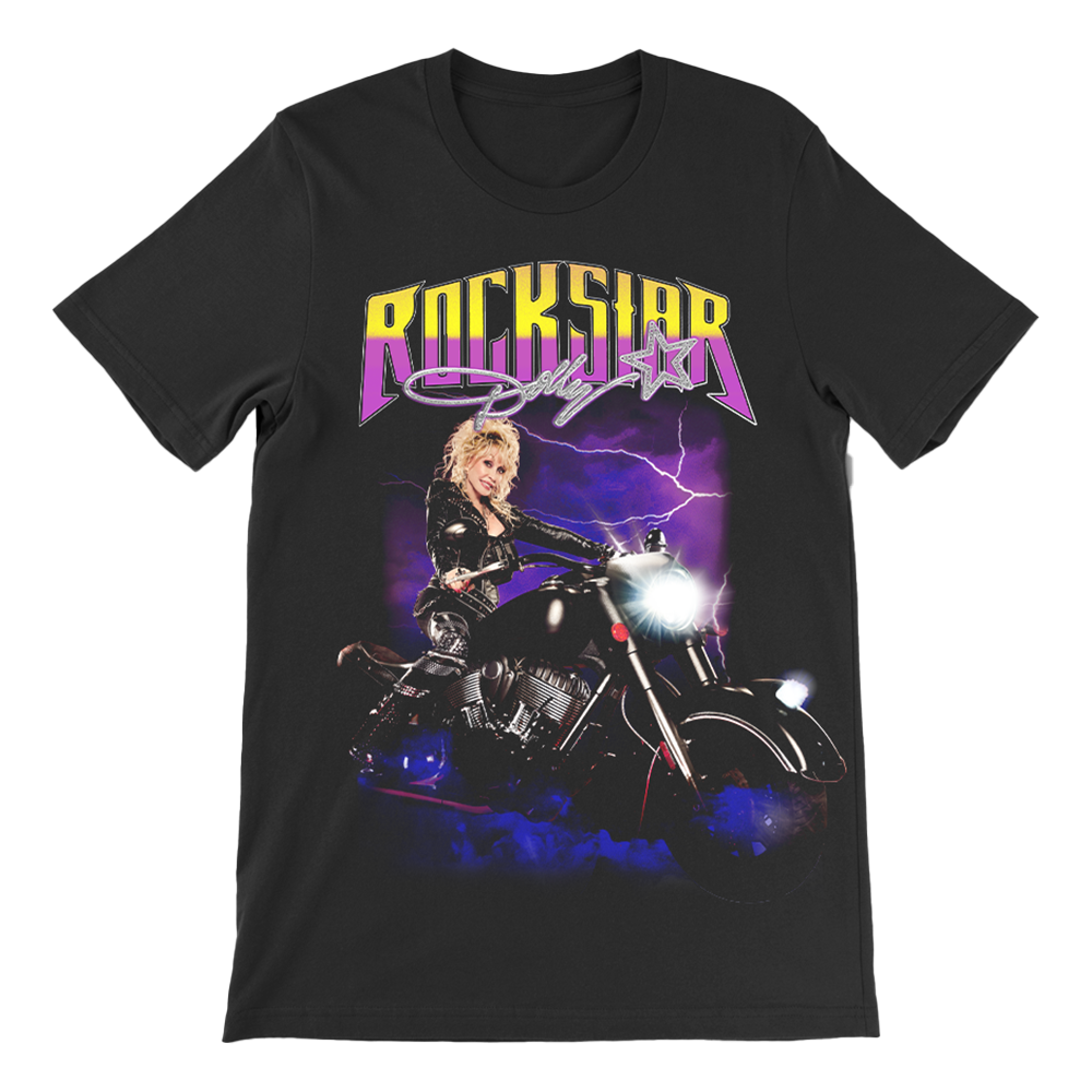 Dolly Parton Rockstar Dolly Moto T Shirt