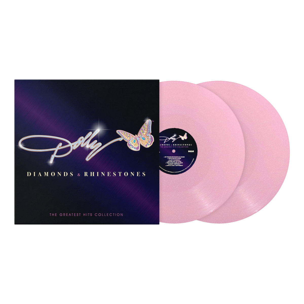 Diamonds & Rhinestones: The Greatest Hits Collection 2LP Pink Glitter Vinyl