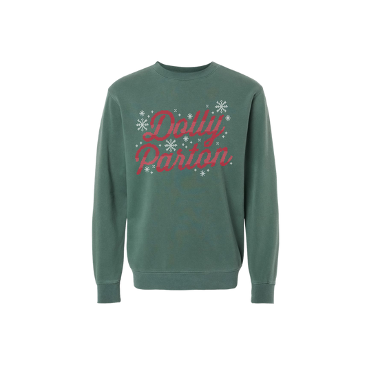 Dolly Green Holiday Crewneck