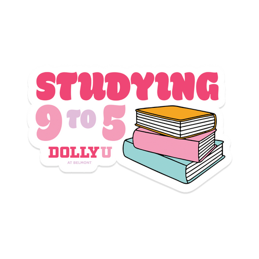 Studying 9 to 5 Sticker