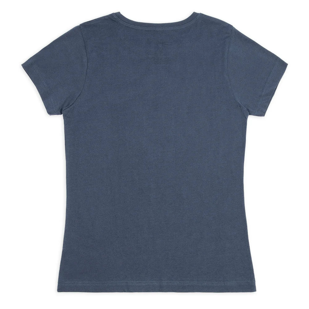 Back view of the solid-colored t-shirt showing the classic fit