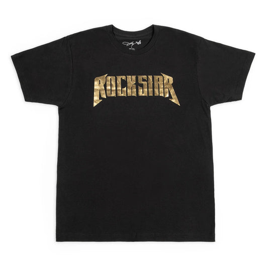 Black Dolly Parton Rockstar t-shirt featuring the official Rockstar collection graphic centered on the front chest