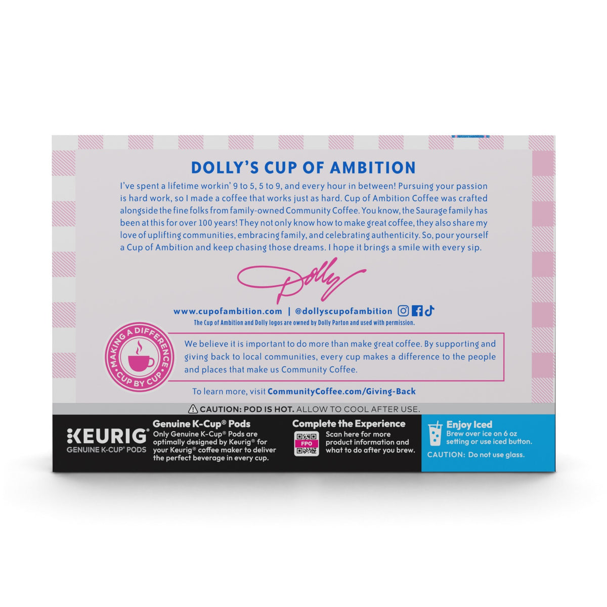 Dolly Parton’s Cup of Ambition™ with Community Coffee® Light Roast Keurig® K-Cup® Pods 10 ct Box