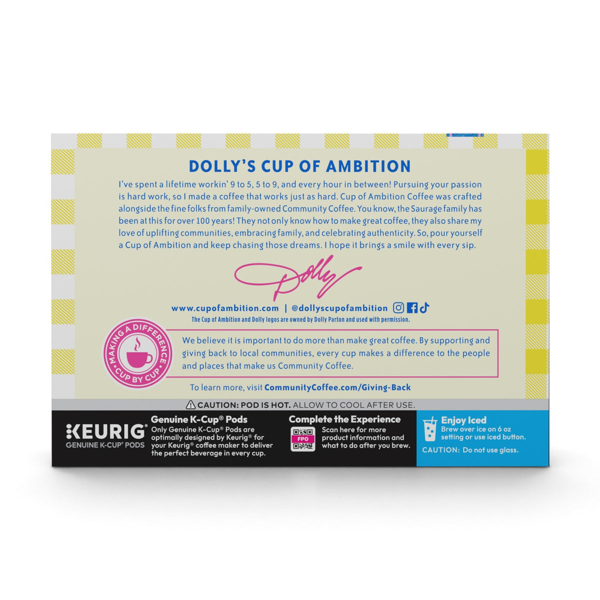 Dolly Parton’s Cup of Ambition™ with Community Coffee® Medium Roast Keurig® K-Cup® Pods 10 ct Box