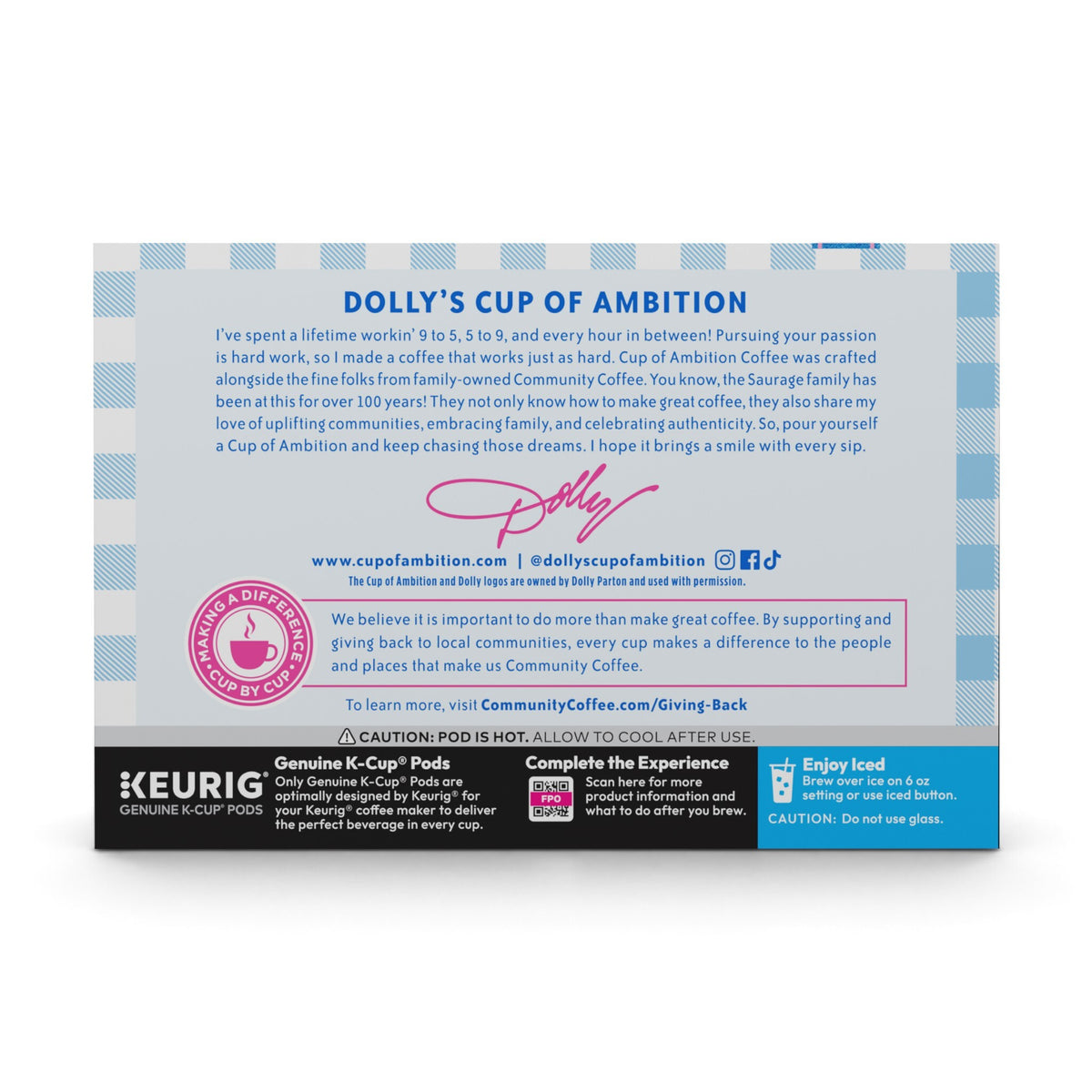 Dolly Parton’s Cup of Ambition™ with Community Coffee® Dark Roast Keurig® K-Cup® Pods 10 ct Box