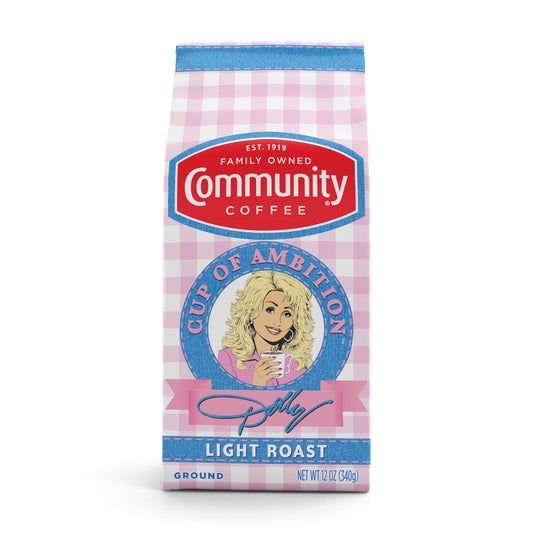 Dolly Parton’s Cup of Ambition™ with Community Coffee® Light Roast Ground 12 oz Gable Top