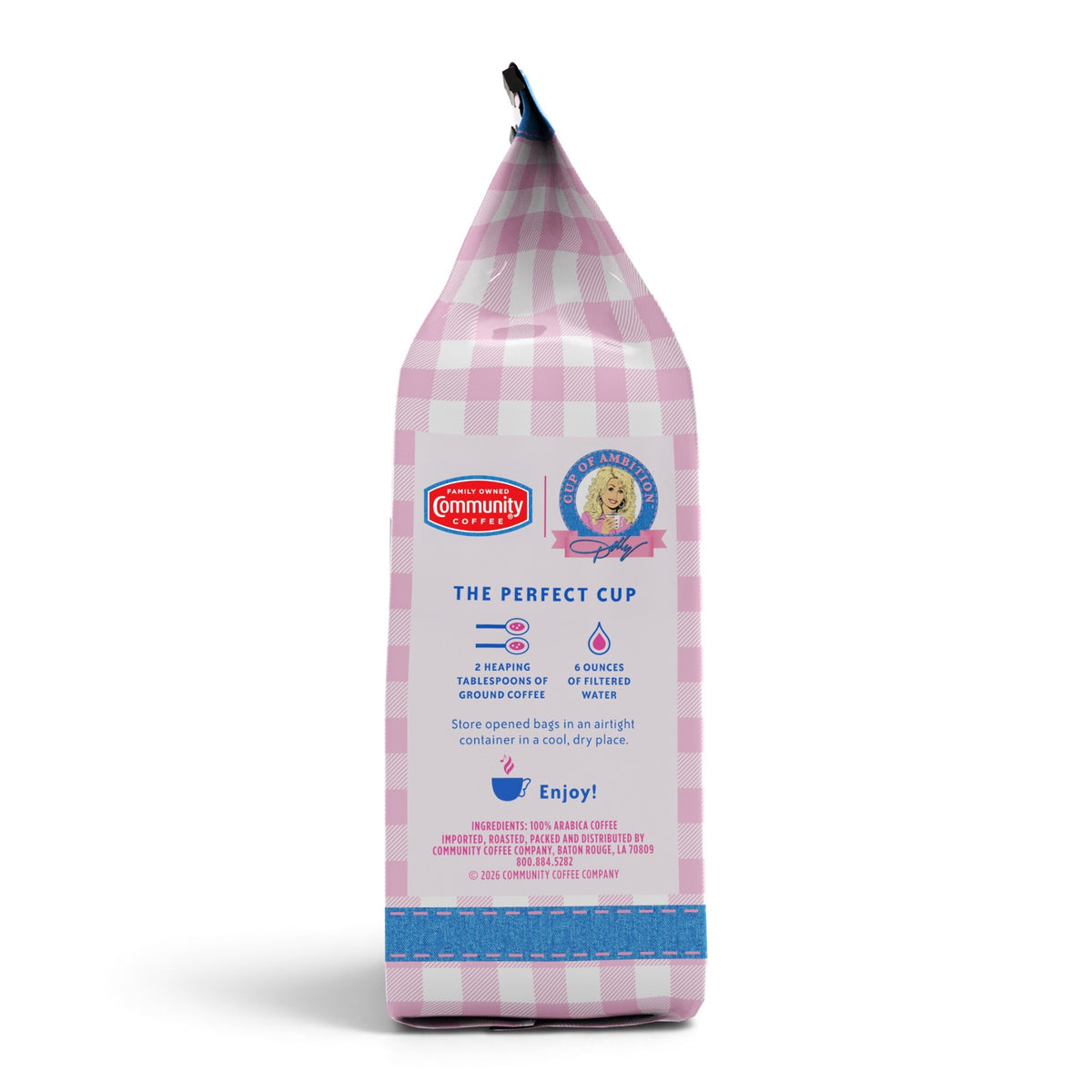 Dolly Parton’s Cup of Ambition™ with Community Coffee® Light Roast Ground 12 oz Gable Top