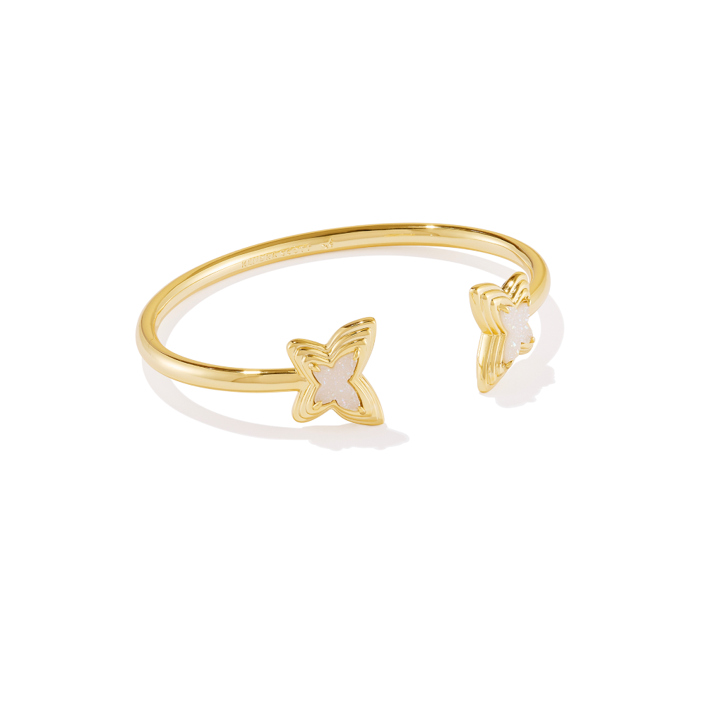 KENDRA SCOTT DOLLY PARTON BUTTERFLY CUFF BRACELET) - GOLD IRIDESCENT DRUSY - ONE SIZE