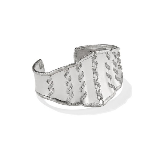 KENDRA SCOTT DOLLY PARTON LACED CUFF BRACELET) Silver-2