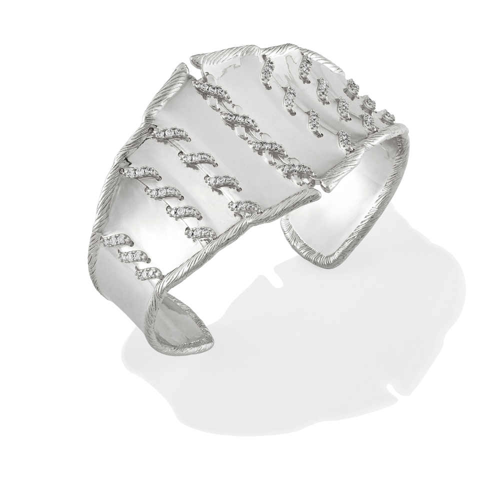 KENDRA SCOTT DOLLY PARTON LACED CUFF BRACELET) Silver-3
