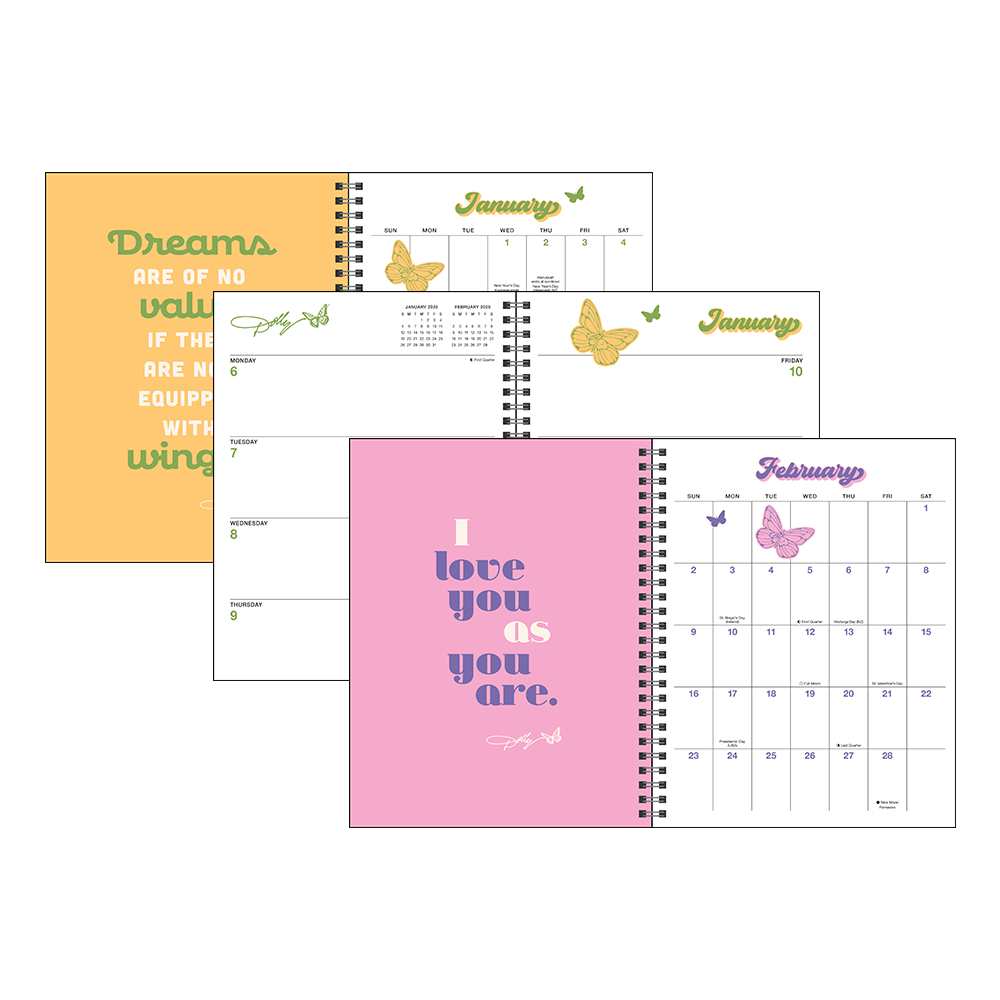 Dollyisms 2025 Softcover Monthly/Weekly Planner Calendar