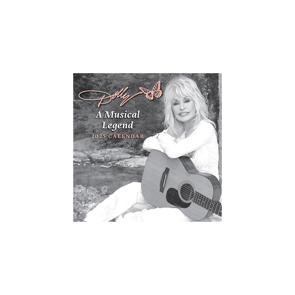 Official Dolly Parton Merchandise. Beautiful black and white photos of Dolly Parton taken throughout her musical career paired with her song lyrics will keep fans inspired and entertained. The calendar includes grid space for notes, appointments, and reminders, and is the perfect size for
