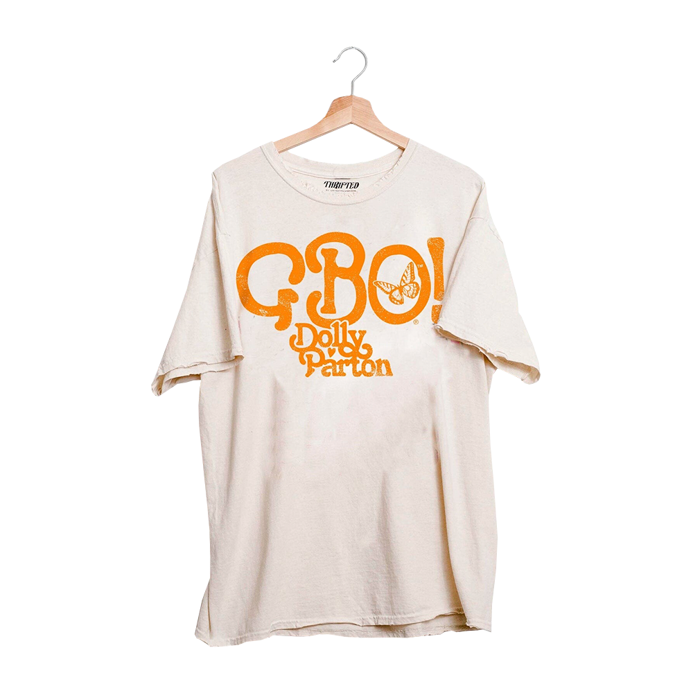 Load image into Gallery viewer, GBO Buttlery Fly Off White Thrifted Distressed T-Shirt
