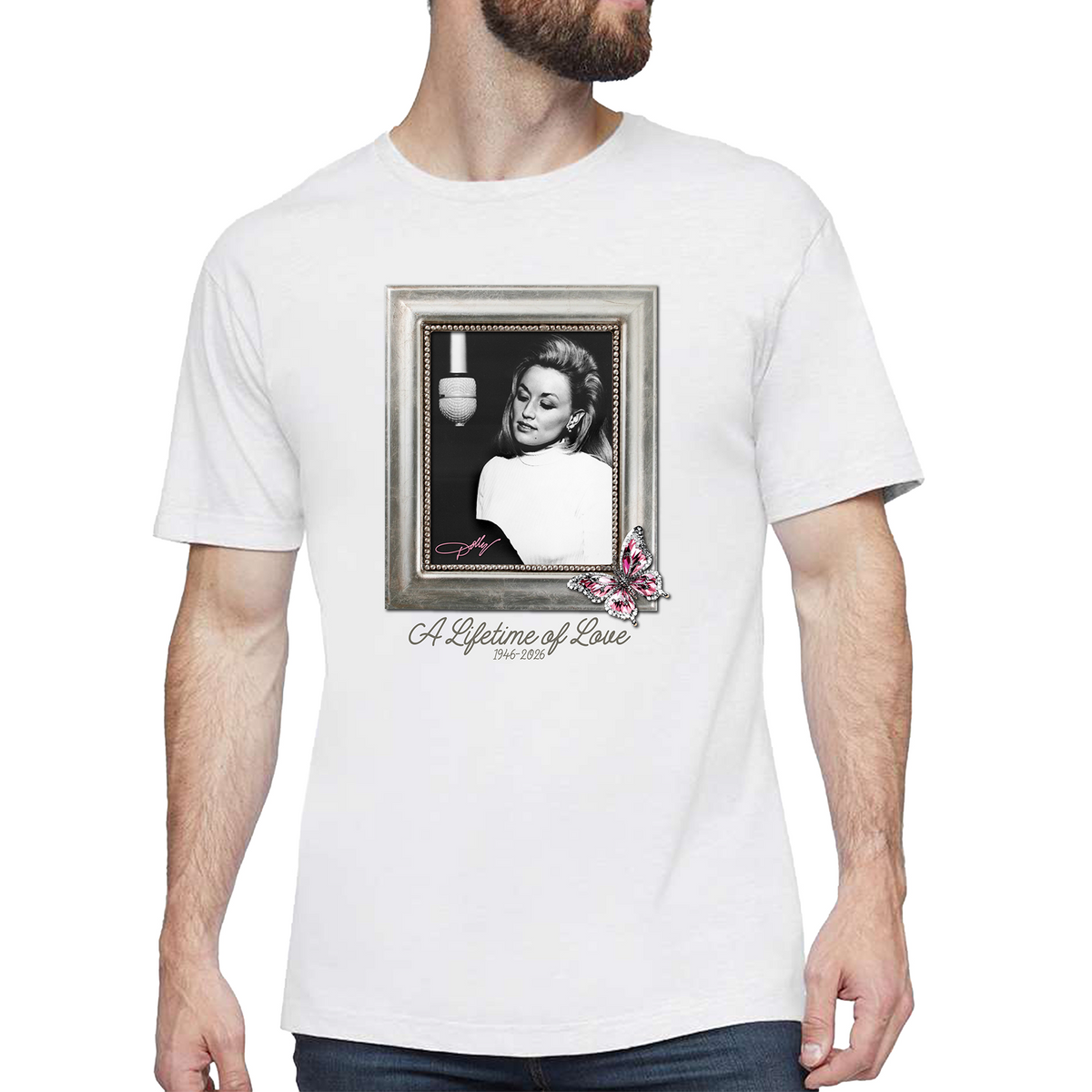 Dolly Parton Legacy Retro T-Shirt close-up of retro graphic print