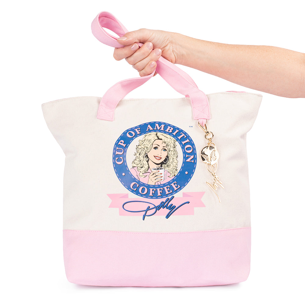 Folded view of the canvas tote bag highlighting the durable material and clean construction