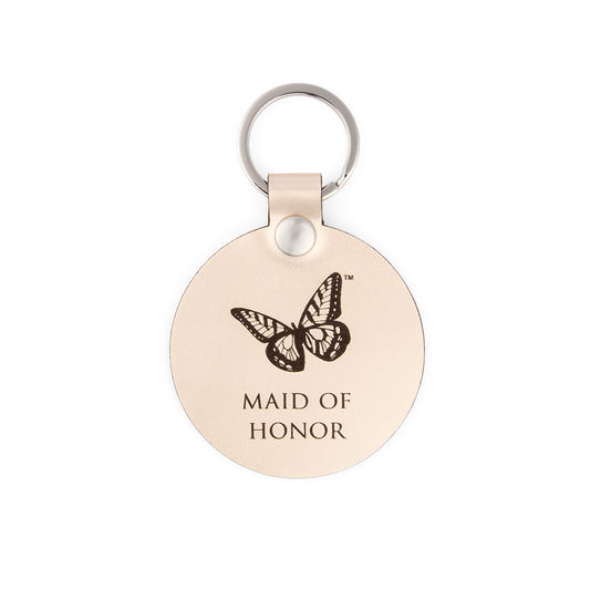 Dolly Parton Keychain - Maid of Honor - Pearl Platinum-Blk Script -