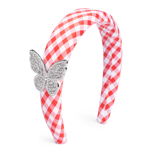 Dolly Parton Headband Country Butterfly Gingham - Gingham -