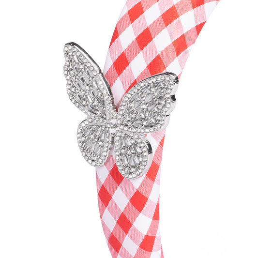 Dolly Parton Headband Country Butterfly Gingham-2