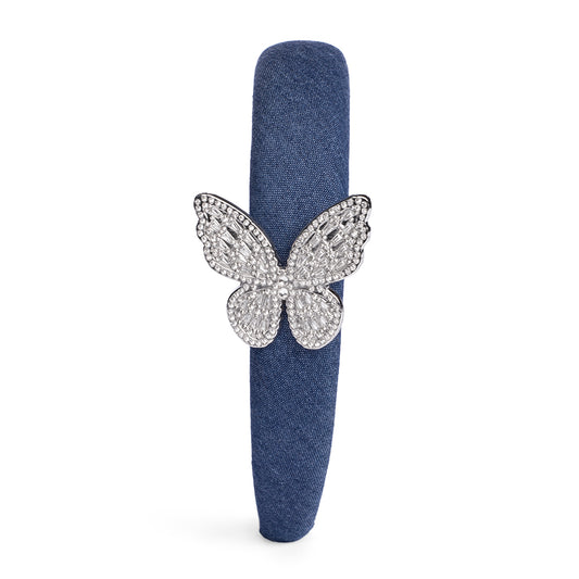 Dolly Parton Headband Country Butterfly Denim-2