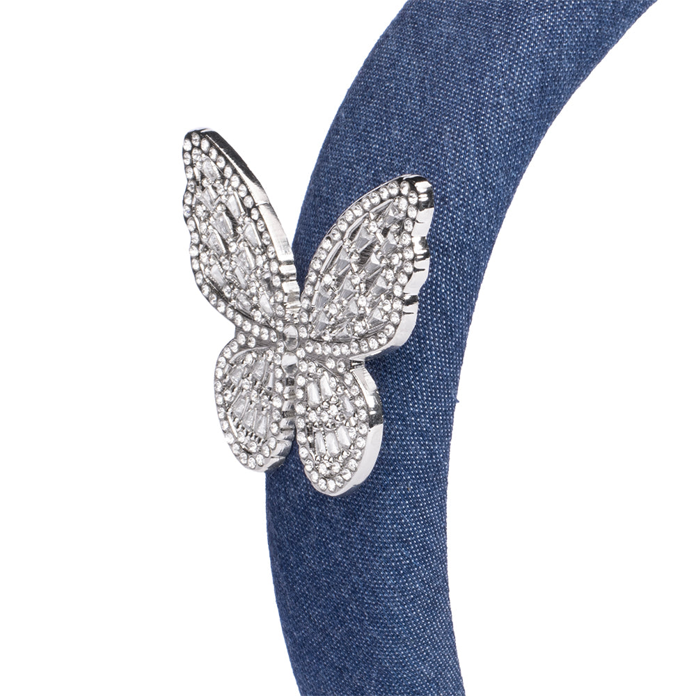 Dolly Parton Headband Country Butterfly Denim-3