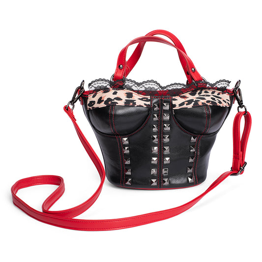 Dolly Parton Bustier Handbag Black Leather -  -