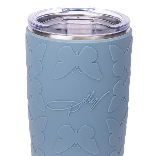 Dolly Parton Tumbler Butterfly Red Embossed-2