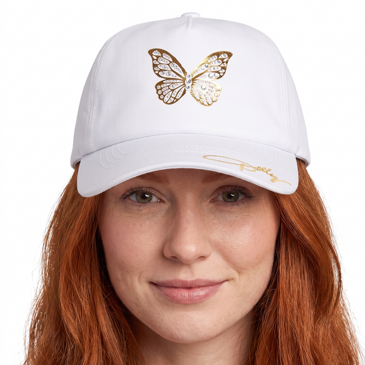 Dolly Parton Hat Foil & Rhinestone Butterfly