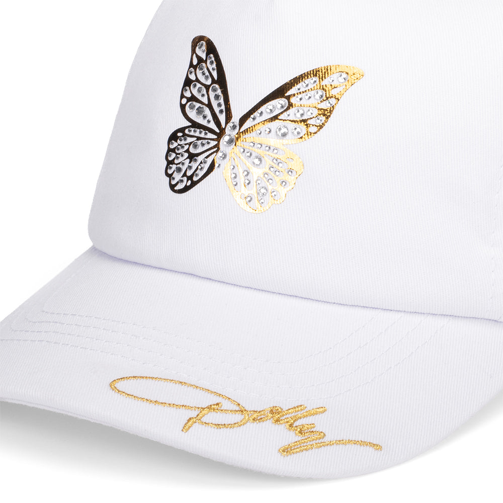 Dolly Parton Hat Foil & Rhinestone Butterfly