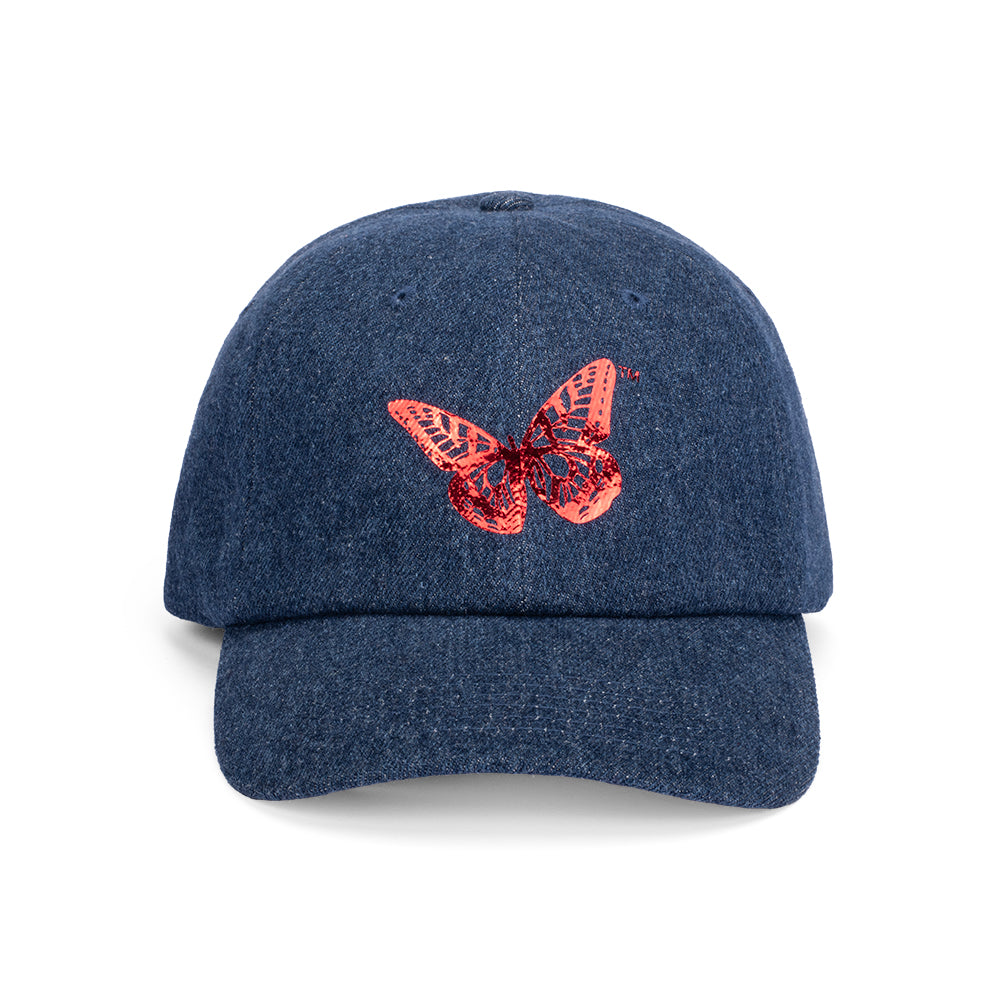 Dolly Parton Cap Foil Butterfly Denim - Denim -