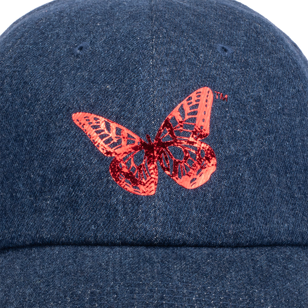 Dolly Parton Cap Foil Butterfly Denim-4