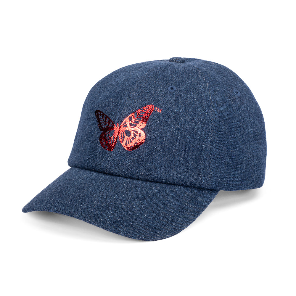 Dolly Parton Cap Foil Butterfly Denim-2