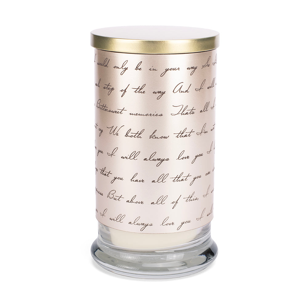 Dolly Parton Candle Garden District - Pearl Platinum-Blk Script -