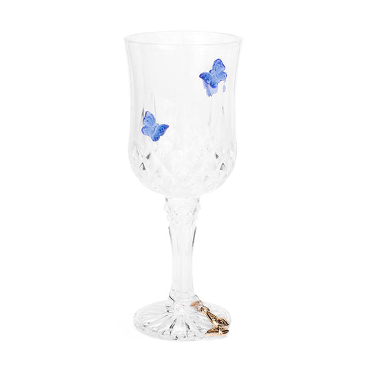 Dolly Parton Wine Glass Butterfly Cut with Charm -  -
