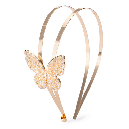 Dolly Parton Headband Beautiful Butterfly Glam - Gold -