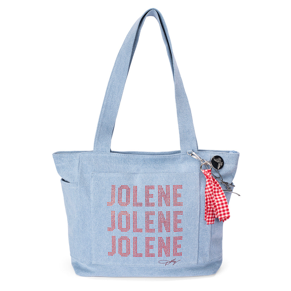 Dolly Parton Tote Denim Pocket Jolene - Denim -