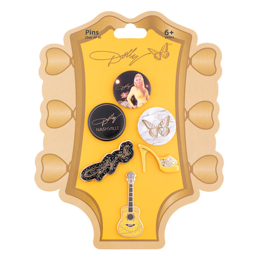 Dolly Parton Pin Set Guitar - Set of 6  -  -