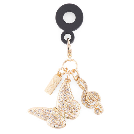 Dolly Parton Straw Charm  Gold Butterfly - Gold -