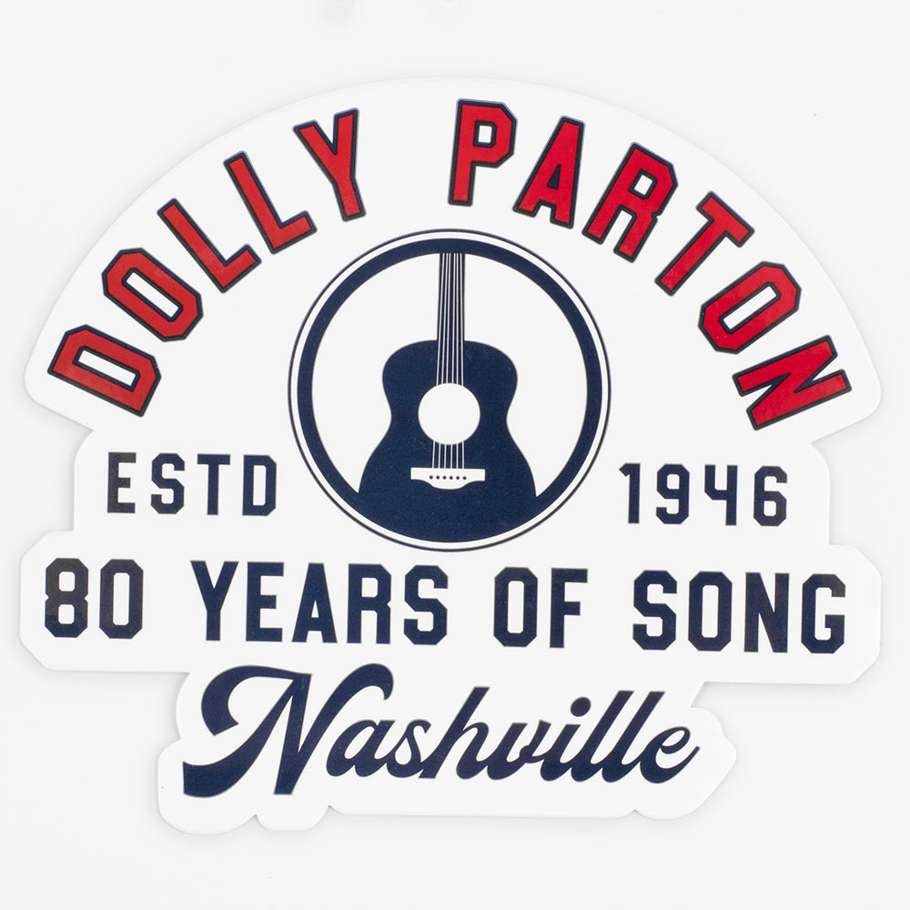 Dolly Parton Sticker 80 Years of Song -  -