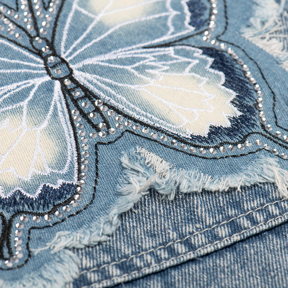 Dolly Parton Handbag Denim Butterfly-4