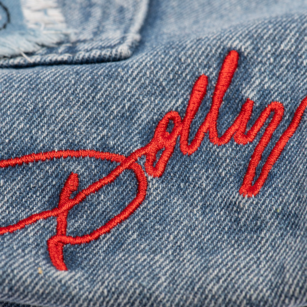 Dolly Parton Handbag Denim Butterfly-3